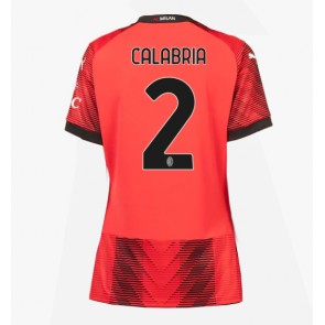 Lacne Ženy Futbalové dres AC Milan Davide Calabria #2 2023-24 Krátky Rukáv - Domáci